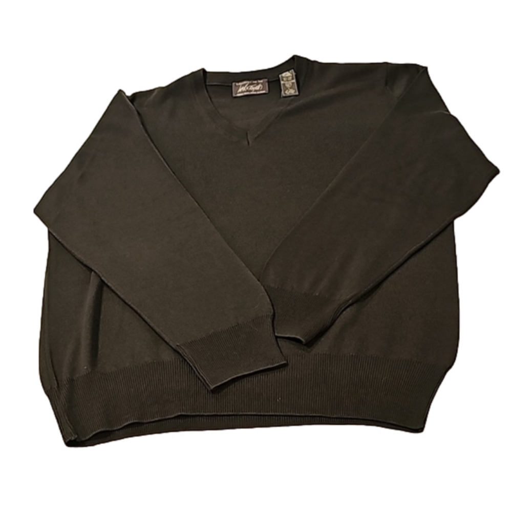 Lord & Taylor merino wool sweater dark charcoal large womans